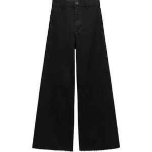 Zara Black Flare Wide-Leg Jeans